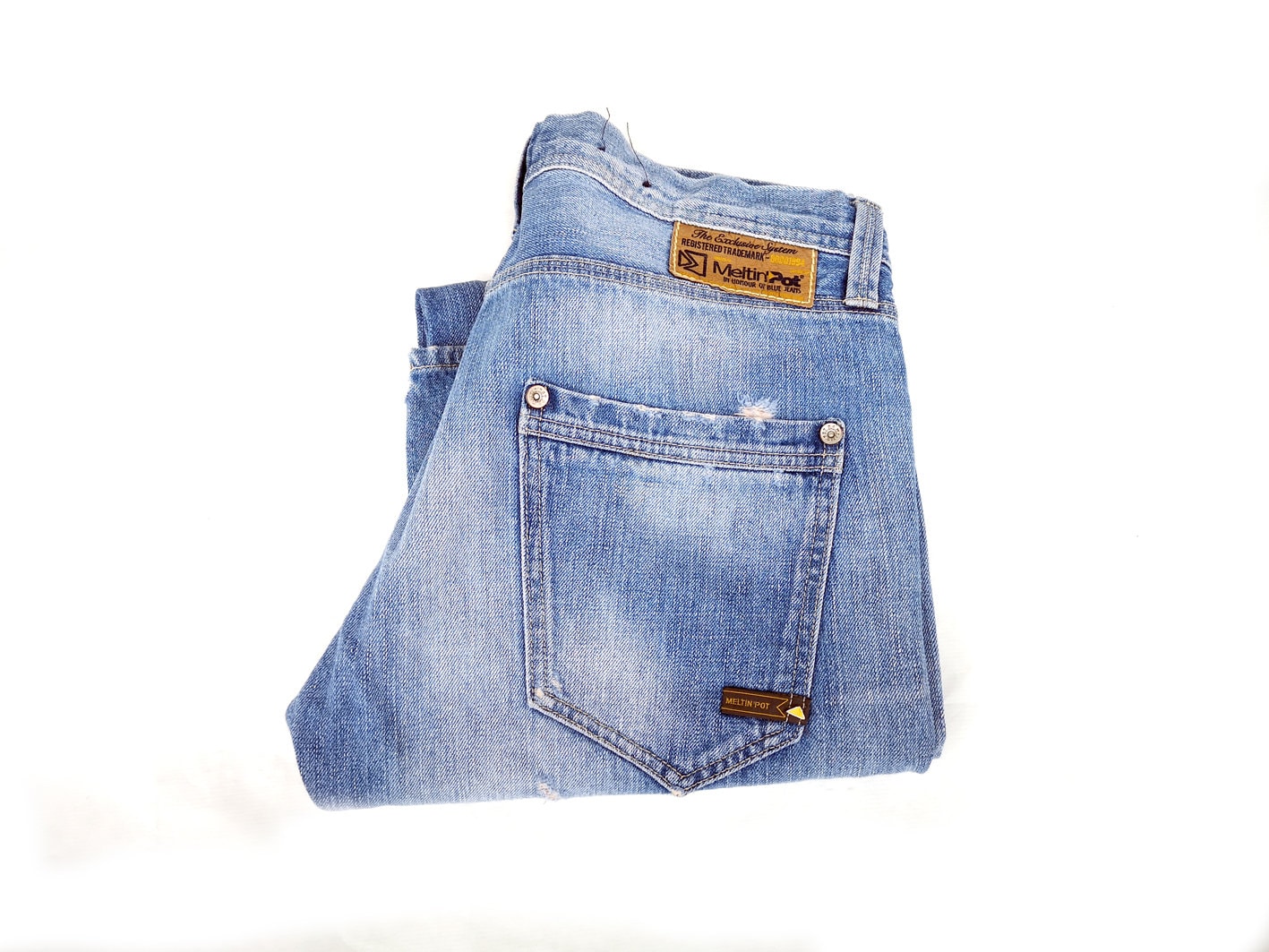 Mens MELTIN POT Distressed Jeans Ripped Denim 90s Streetstyle - Etsy