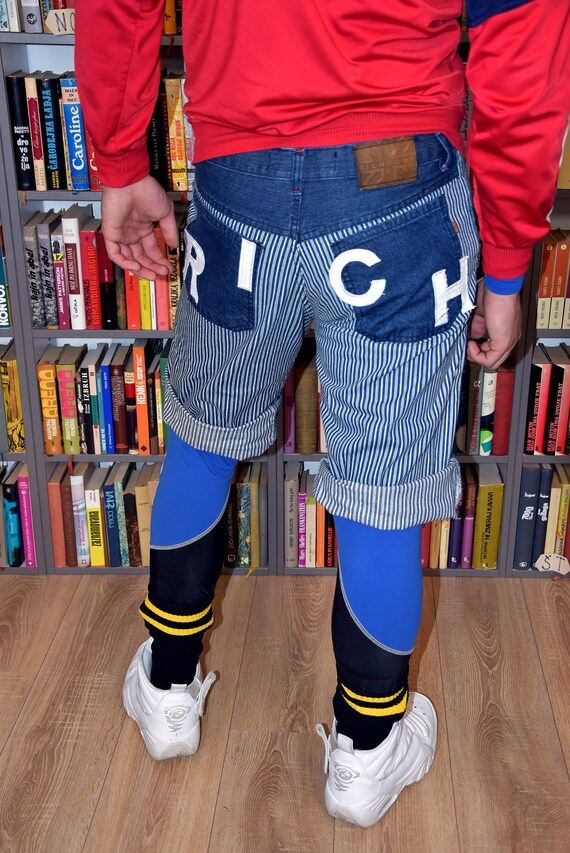90s style jean shorts