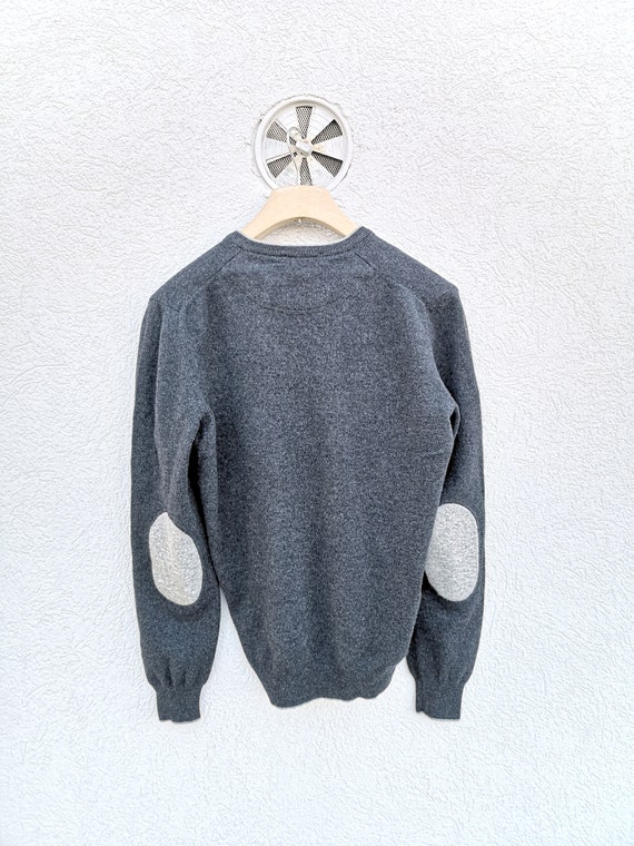 Gran Sasso Cashmere Wool  Sweater  - Grey V-Neck … - image 3