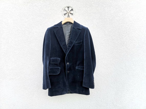 Blue Velvet Blazer  Consul Skandinavsk Design Vin… - image 1