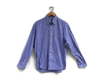 90s FILA Blue White Striped Maritime Long Sleeve Shirt