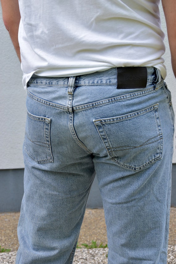 90 S Hugo Boss Straight Leg Casual Men S Jeans Etsy