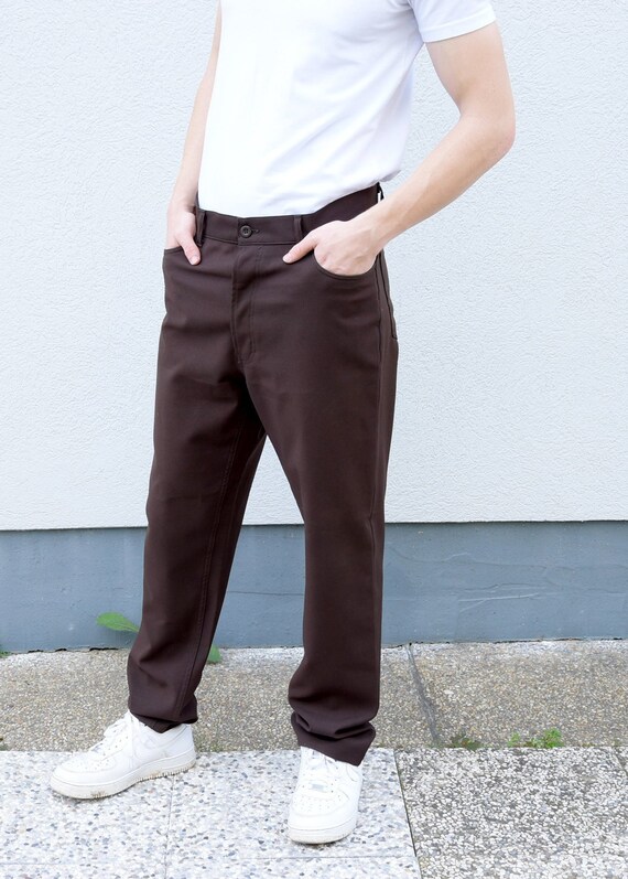 90 hommes SISLEY Trousers.Dark Brown droit jambe formelle formelle jambe pantalon masculine homme mode homme Style cadeau pour lui, de taille moyenne, M d5c5e3 90 hommes SISLEY Trousers.Dark Brown droit jambe formelle formelle jambe pantalon masculine homme mode homme Style cadeau pour lui, de taille moyenne, M d5c5e3