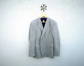 Pierre Cardin Vintage Grey Wool Sport Coat – Men's Size 52 – Classic Blazer Jacket