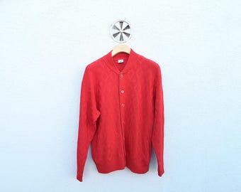 Vintage 1970s 1980s Knit Cardigan the Broadway Made in Italy Wool 