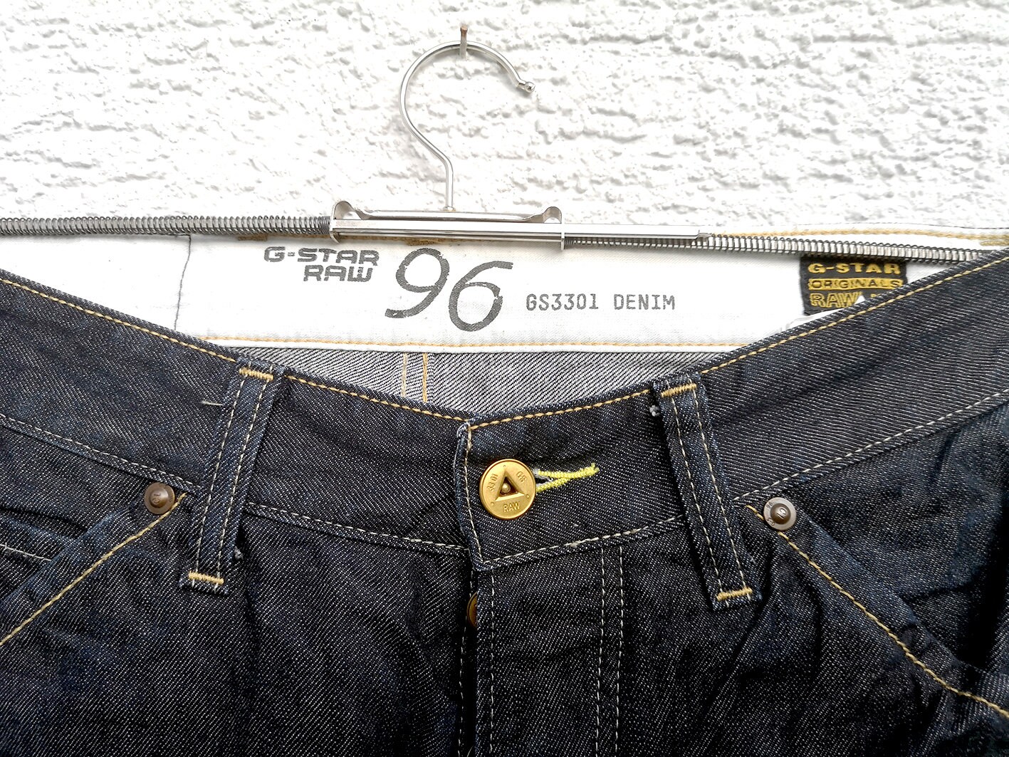 G-star Raw Jeans Black Heritage Embro Tapered Button-fly - Etsy Denmark