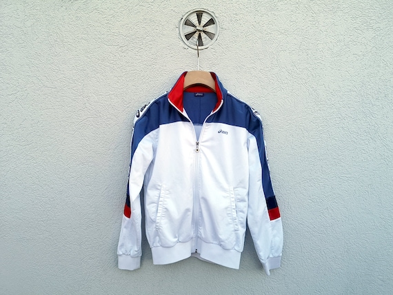 Vintage 90s ASICS Track Jacket | Womens  Color Bl… - image 2