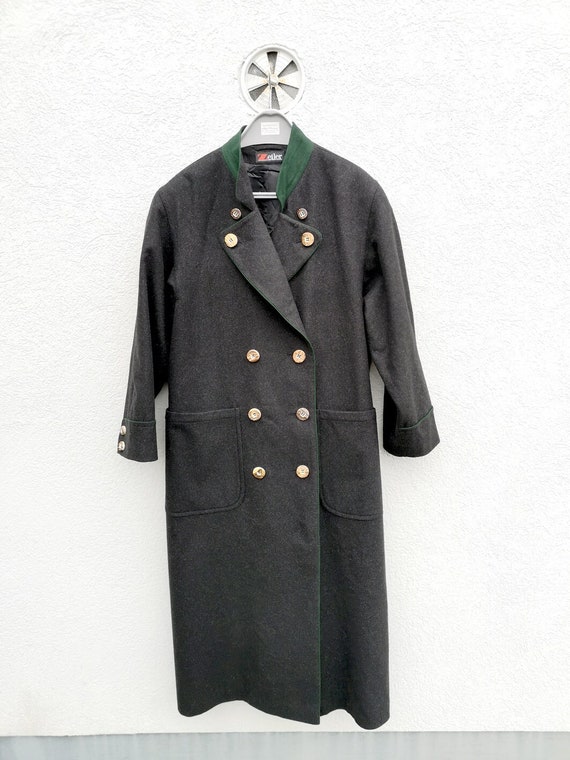 Double Breasted Bavarian Trachten Wool Overcoat by Zeiler Size