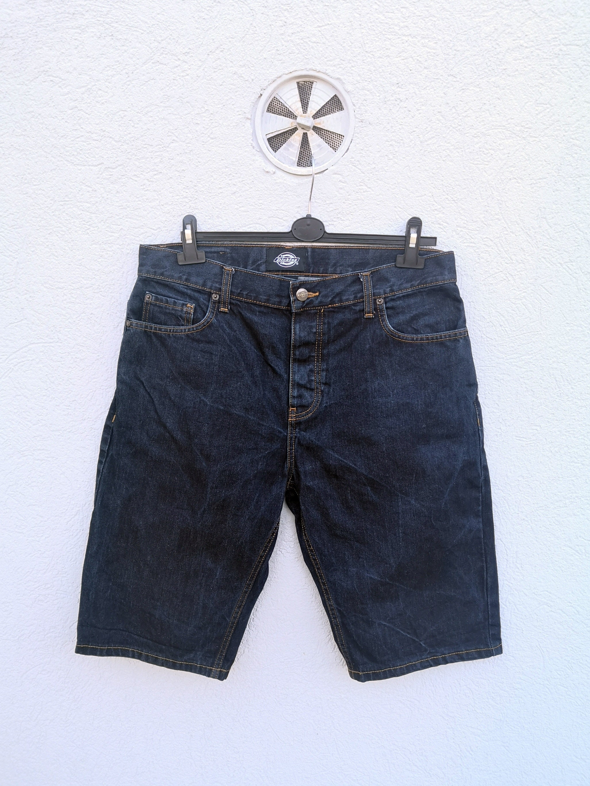 Mens DICKIES Denim Shorts Indigo Blue 