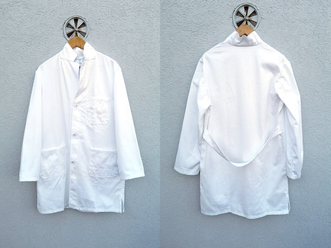 Classic White Medical Overcoat Vintage Men's Sanfor Etsy