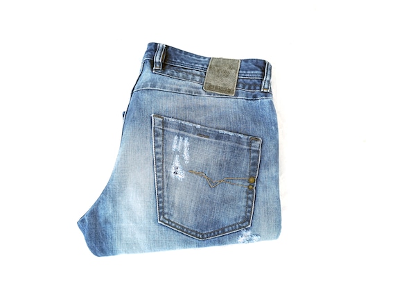 Buy Diesel Industry Mod. Belther Jeans - Blue Distressed Denim 