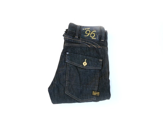 Sved Søgemaskine markedsføring God følelse G-star Raw 96 Jeans Black Heritage Embro Tapered Button-fly - Etsy UK