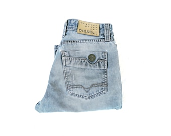 Diesel Button Fly Jeans - W33 - Distressed Denim, Made in