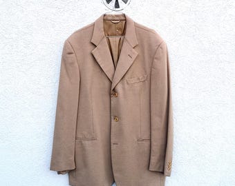 Cerruti 1881 Linen Double-breasted Men's Vintage Undershirt Jacket