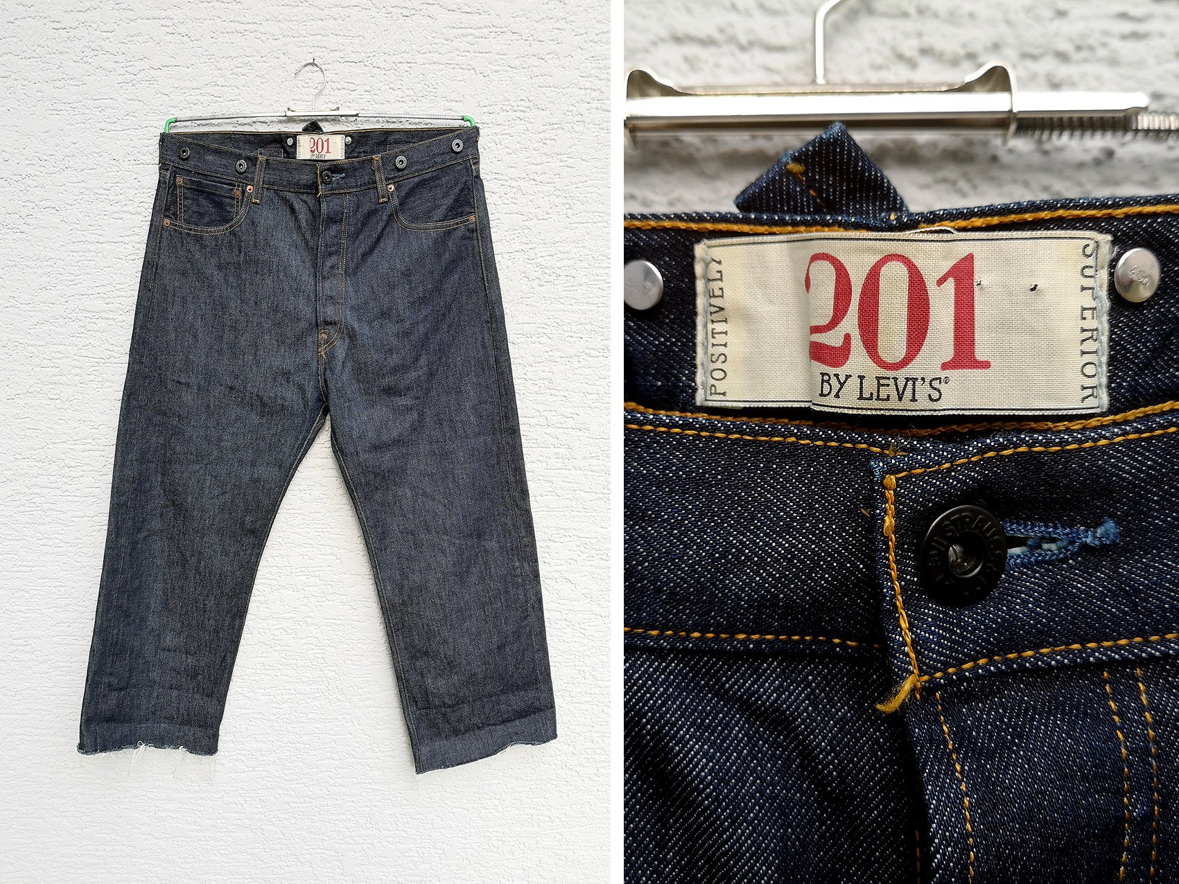 Vintage LEVI'S 201 SUPERIOR Men Jeans Indigo Blue Baggy - Etsy UK