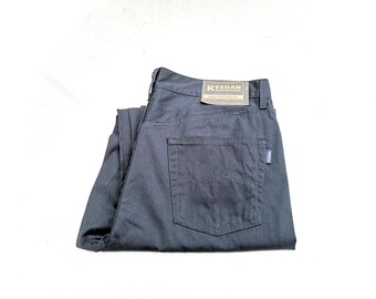 Calça chino azul marinho vintage para trabalho, tamanho TG. 52 - modelo Keegan da Casucci, fabricada na Itália.