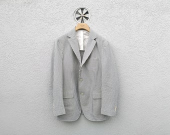 Boglioli Hampton Striped Blazer - Taglia da uomo 54-R - Made in Italy - Giacca in cotone seersucker