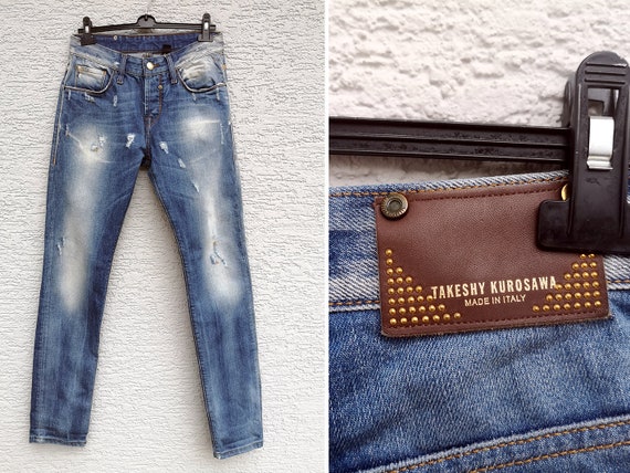 TAKESHY KUROSAWA Slim Jeans. Mens 