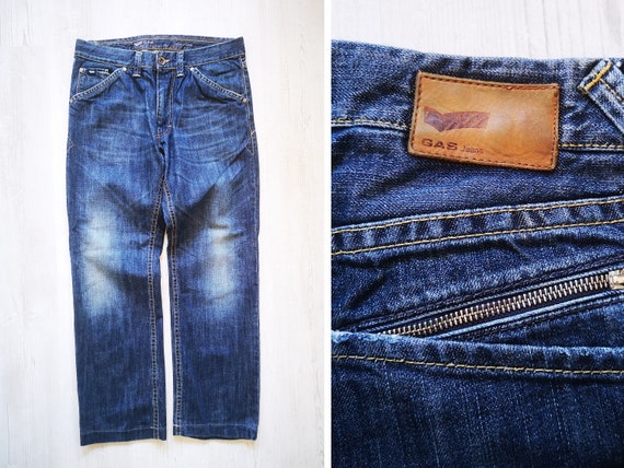 Vintage 90s Gas Jeans Men | Relaxed Fit Denim Hip Hop Pants | Size 36'' / Extra Large