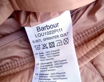 BARBOUR Sprinter Quilt Jacke UK 12 EU 38 Damen Full Zip Bomber in Rose Etsy