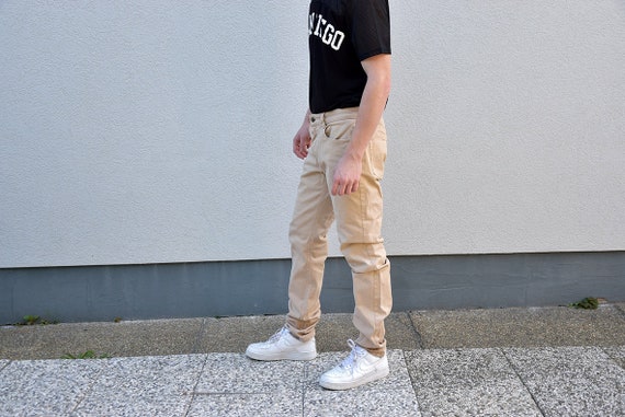 90 ' s RALPH Vintage POLO RALPH s LAUREN Jeans Slim Fit droit Beige kaki pantalon Safari utilitaire Style masculine homme jambe mode cadeau petit ami, petite d32e28 90 ' s RALPH Vintage POLO RALPH s LAUREN Jeans Slim Fit droit Beige kaki pantalon Safari utilitaire Style masculine homme jambe mode cadeau petit ami, petite d32e28