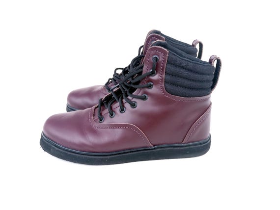 Vintage Supra Henry Leather Boots — Oxblood Bordeaux Red Crossover, US 10.5