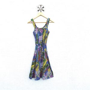 Vintage  90s Animal Print Sleeveless Dress with Belt | Multicolor, Zebra, Leopard, Cheetah Print