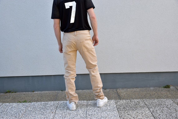 90 ' s RALPH Vintage POLO RALPH s LAUREN Jeans Slim Fit droit Beige kaki pantalon Safari utilitaire Style masculine homme jambe mode cadeau petit ami, petite d32e28 90 ' s RALPH Vintage POLO RALPH s LAUREN Jeans Slim Fit droit Beige kaki pantalon Safari utilitaire Style masculine homme jambe mode cadeau petit ami, petite d32e28