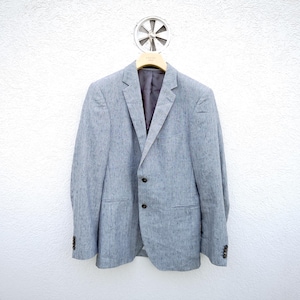 Strellson Premium  Blue Linen Blend Sport Coat - Size 50 - Men&#39;s  Casual Blazer  Jacket
