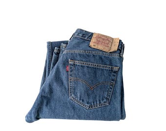 Levi's 501 W30 L30 90's/nineties Vintage Black Straight Leg Mid
