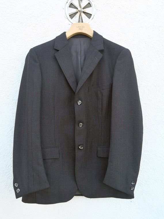 70's FRENCH VINTAGE WOOL TAILORED JACKET