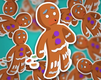 Gingy Gingerbread Man Sticker - Shrek Inspired Matte Vinyl