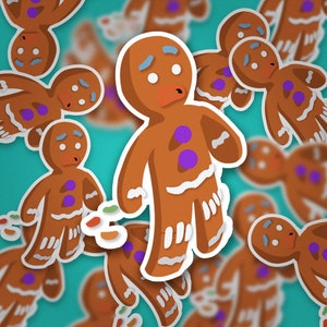 Gingy Gingerbread Man Sticker - Shrek Inspired Matte Vinyl