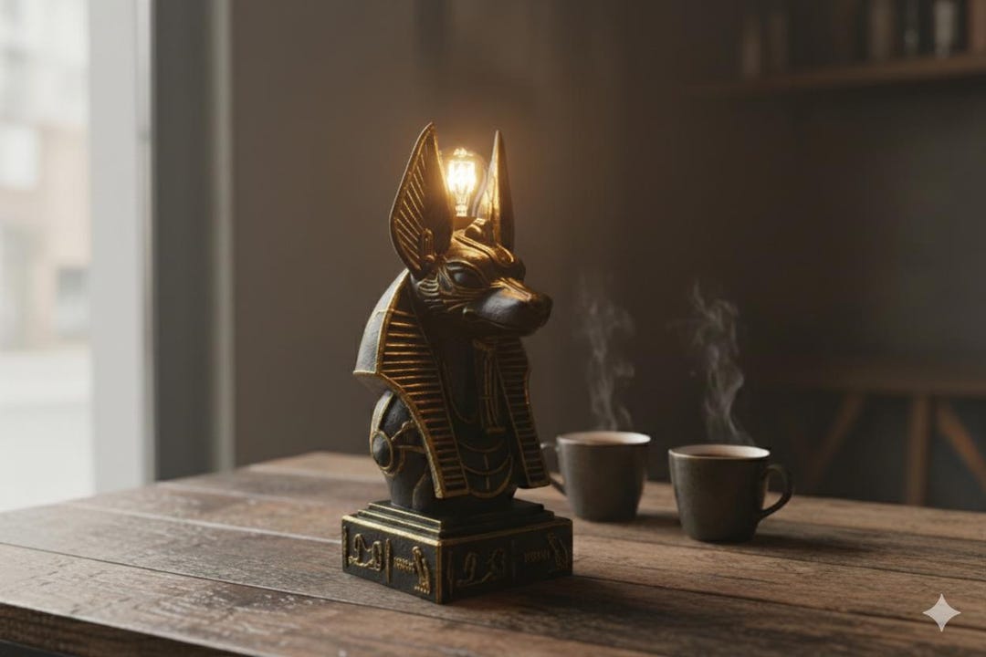 Anubis Lamp STL File | Egyptian God Night Light | 3D Print Table Lamp ...