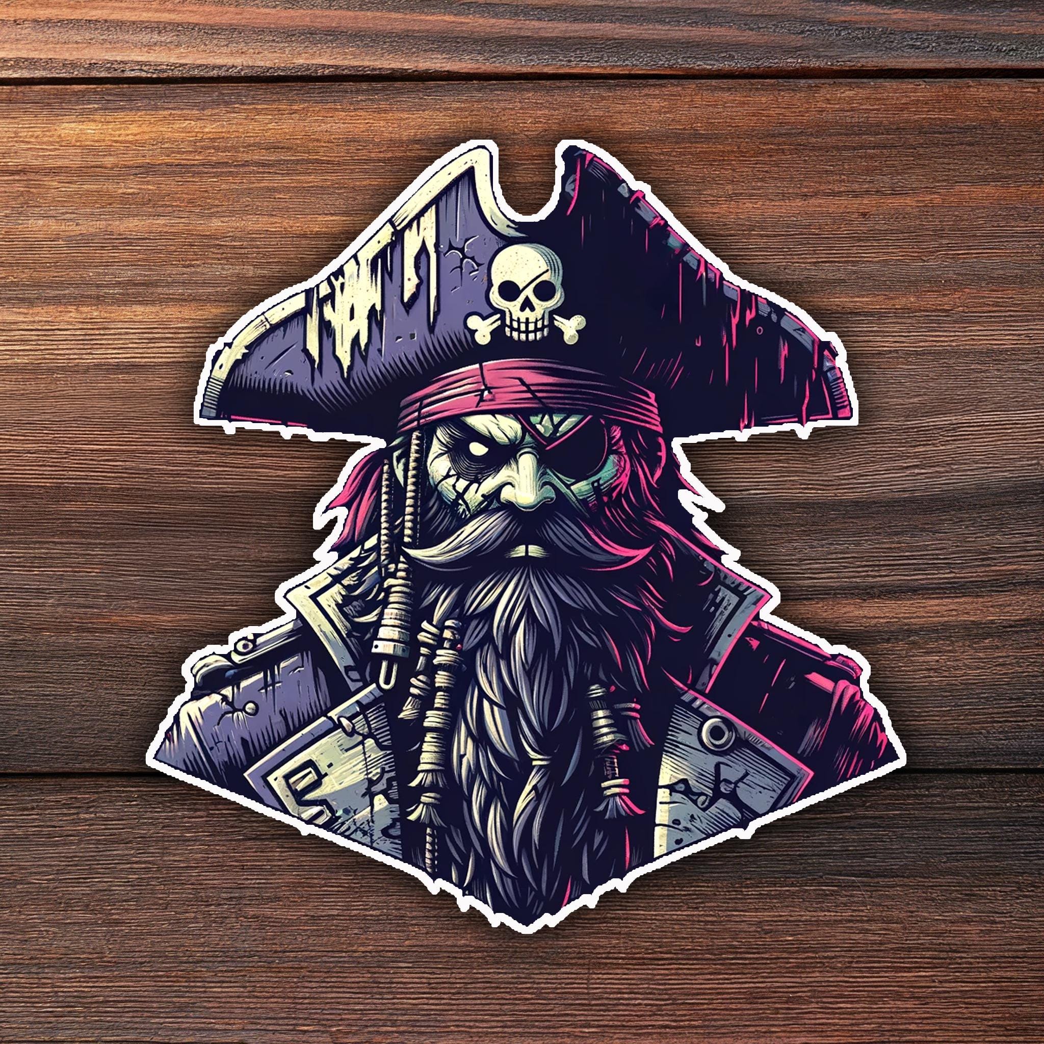Piracy Sticker Ghost Pirate|blackbeard|sticker|golden Age of Piracy|yo-ho - Etsy