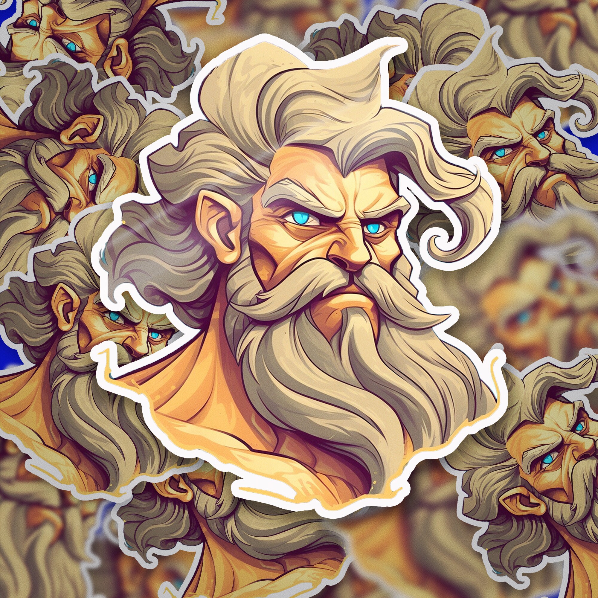 Greek God Zeus Sticker - Etsy