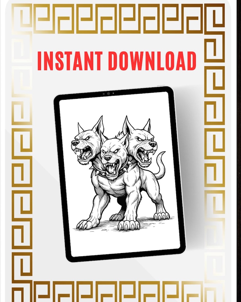 Greek Gods and Monsters Coloring Book: 23 Printable Pages (digital ...