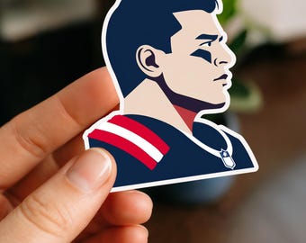 Tom Brady G.O.A.T. Sticker: Football Patriots QB - Matte Vinyl