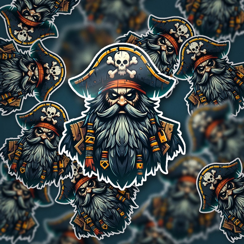 Pirate|blackbeard|sticker|golden Age of Piracy|yo-ho - Etsy