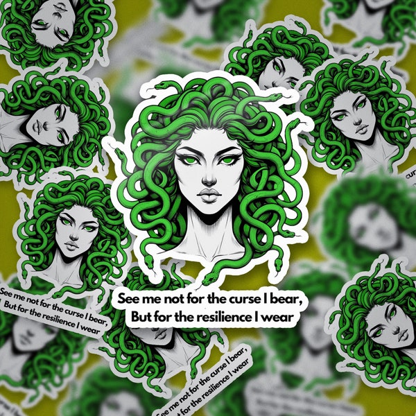 Medusa Quote|Snakes|Sticker|Greek Mythology|Revenge