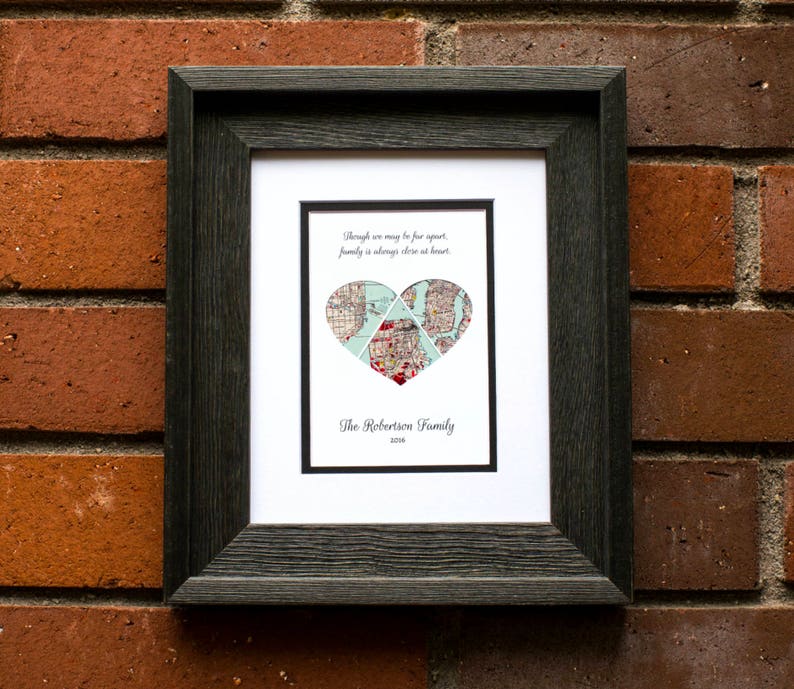 Personalized Long Distance Family Gift Distance Gifts for