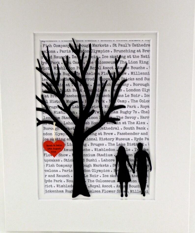 Personalized Wedding or Anniversary Gift Tree Long Distance Etsy