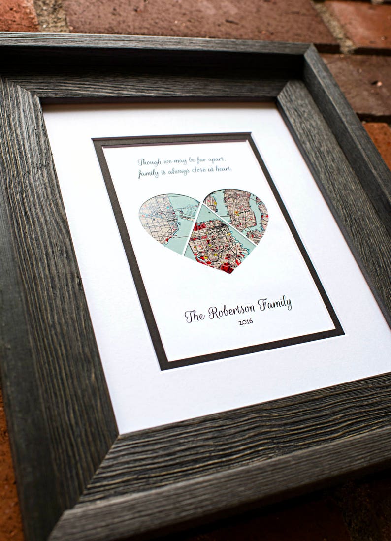 Personalized Long Distance Family Gift Distance Gifts for