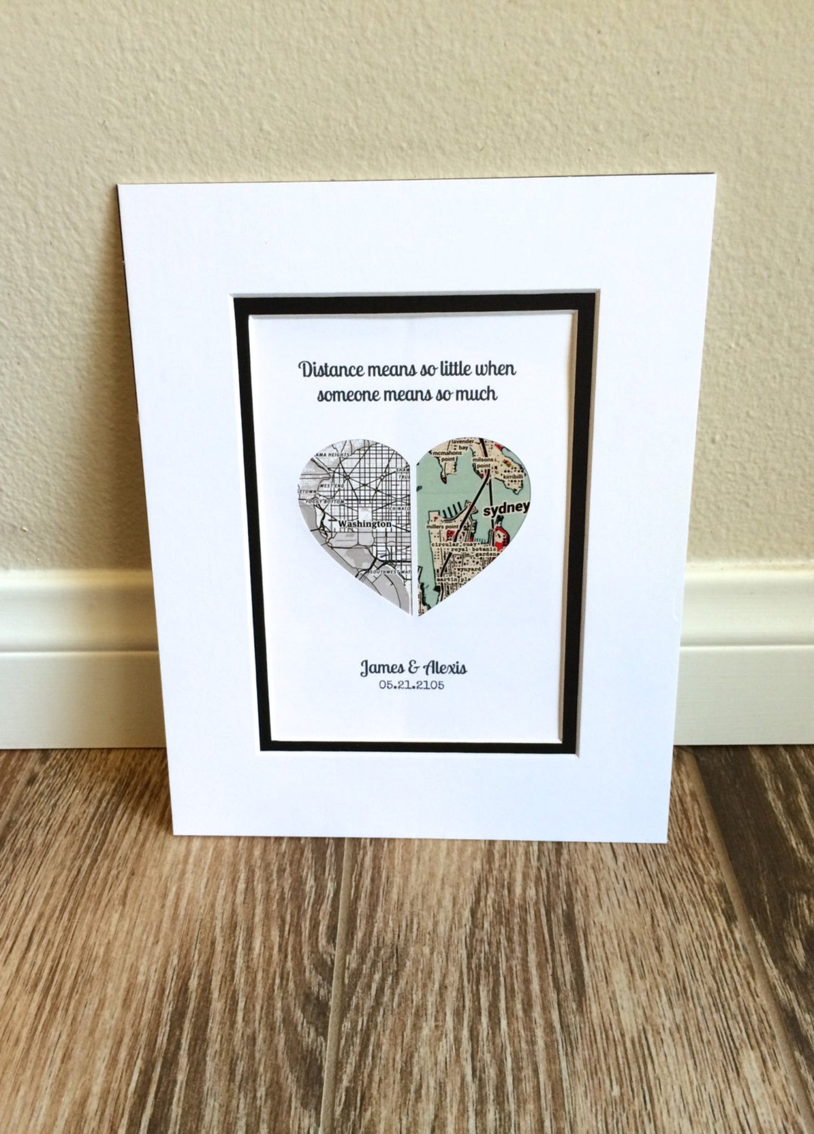 Wedding Gift for Long Distance Couple Unique Wedding Gift | Etsy