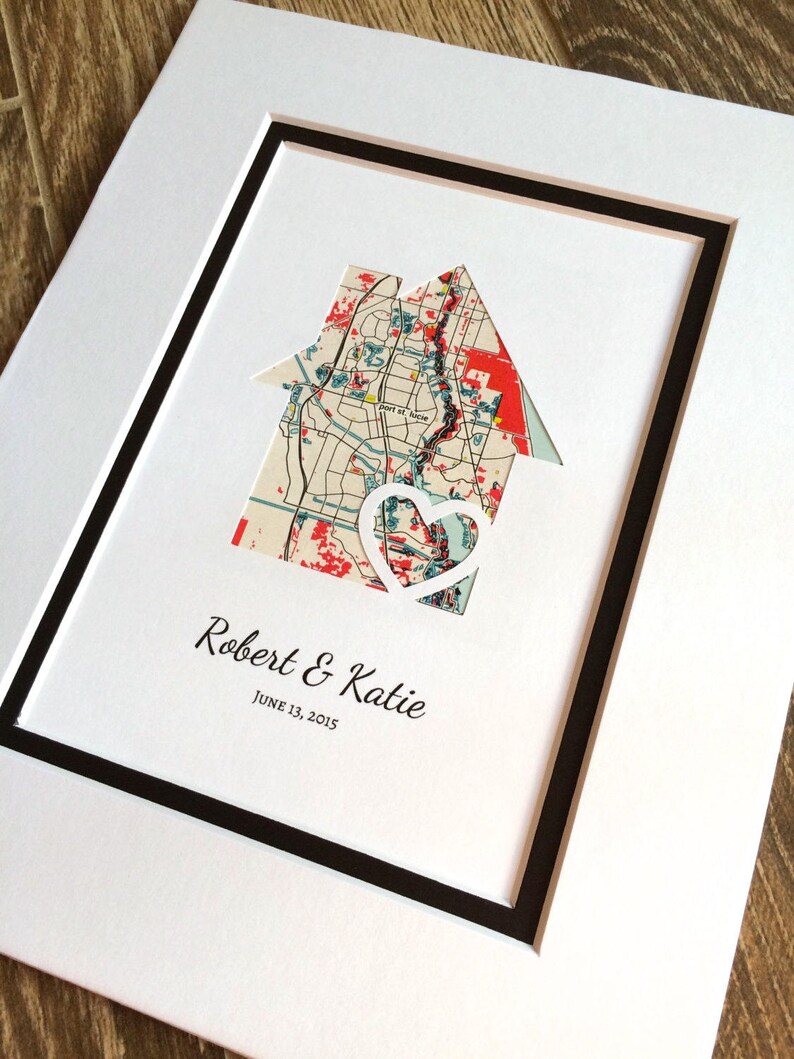 Personalized Home Map Gift Customize with any text New Etsy