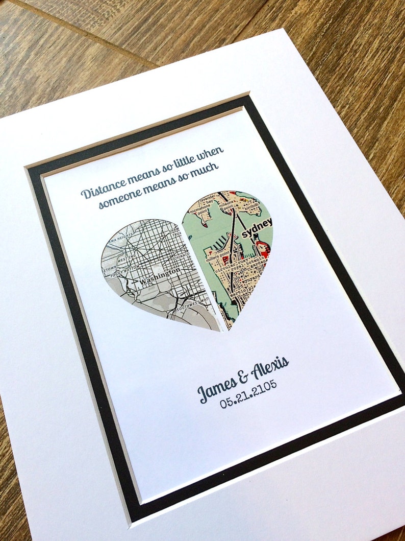 Wedding Gift for Long Distance Couple Unique Wedding Gift | Etsy