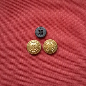 Vintage US Navy Uniform and Peacoat Buttons Lot of 3 Collectible Old Military Buttons Sewing Notions Sewing Crafts