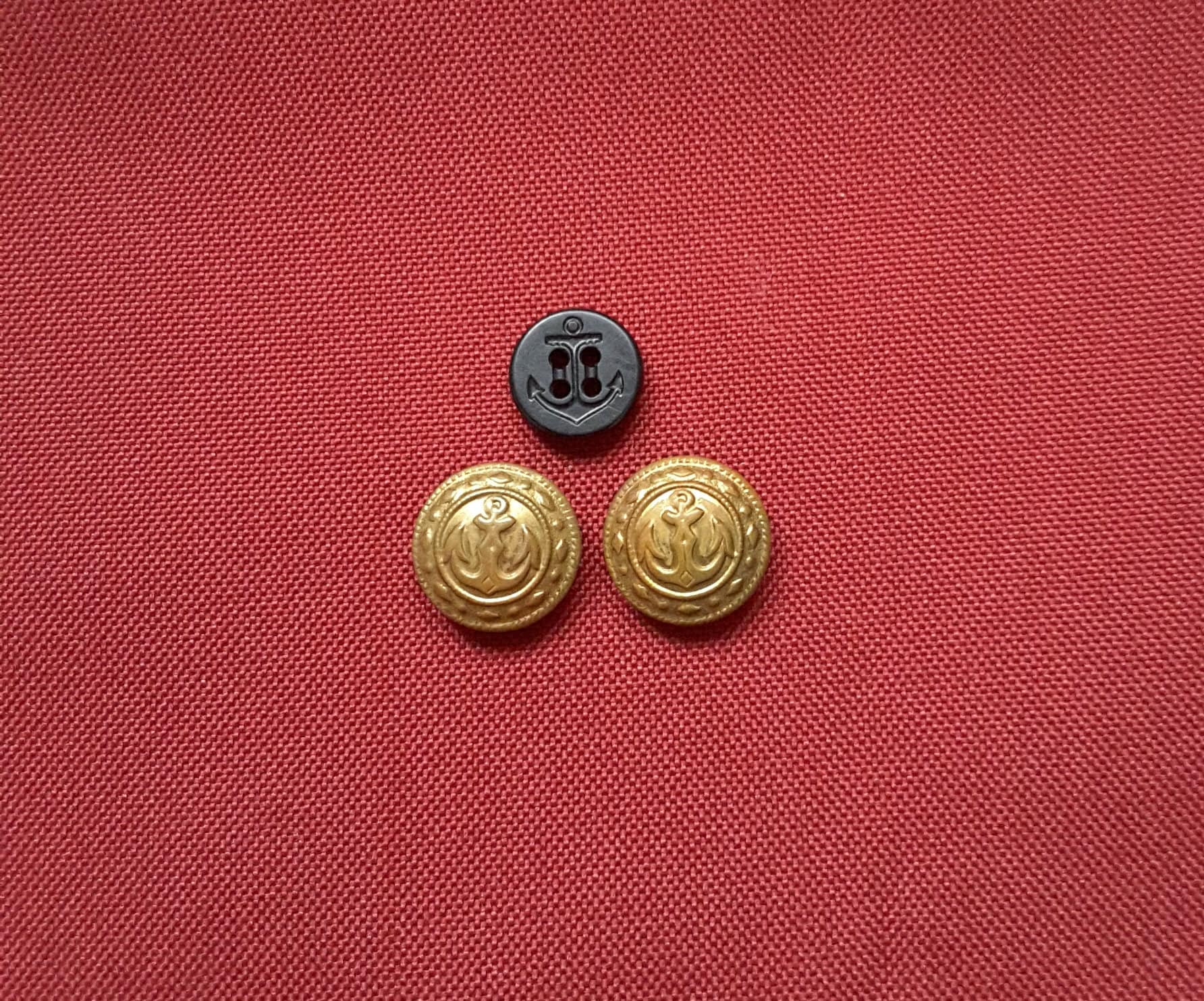 Vintage US Navy Uniform and Peacoat Buttons Lot of 3 Collectible Old ...