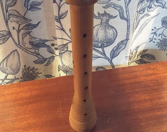 Vintage Wood Sewing Spool 11 7/8 Inches
