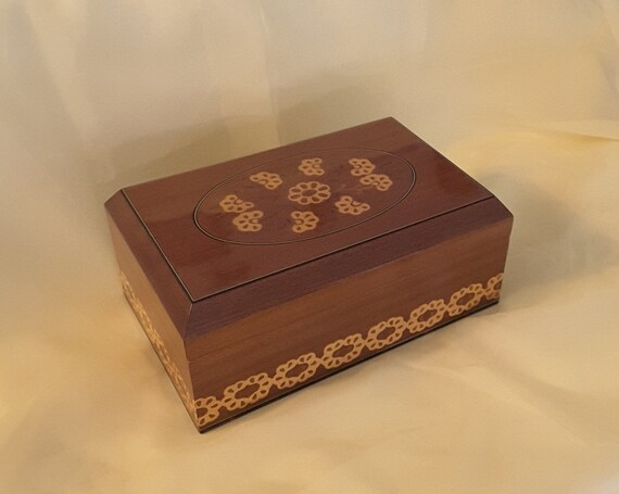 High Gloss Decorative Wood Box Keepsake Box Vintage Etsy